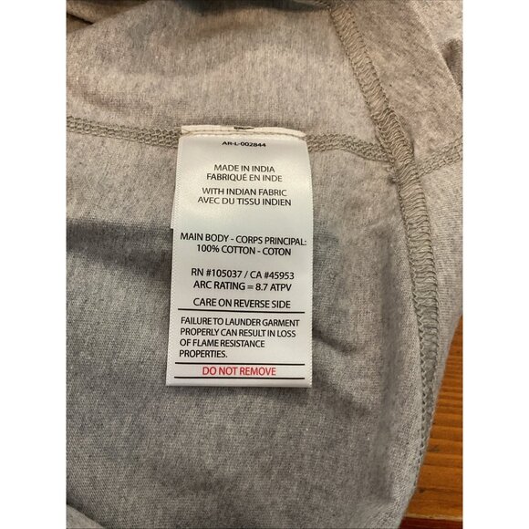 Ariat Men's FR Air Crew Neck Long-Sleeve Work T-Shirt XXL-Tall Silver Fox Gray - Picture 9 of 11